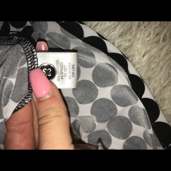 Croft &Barrow 3/4 White & Black blouse size small - Picture 5 of 6